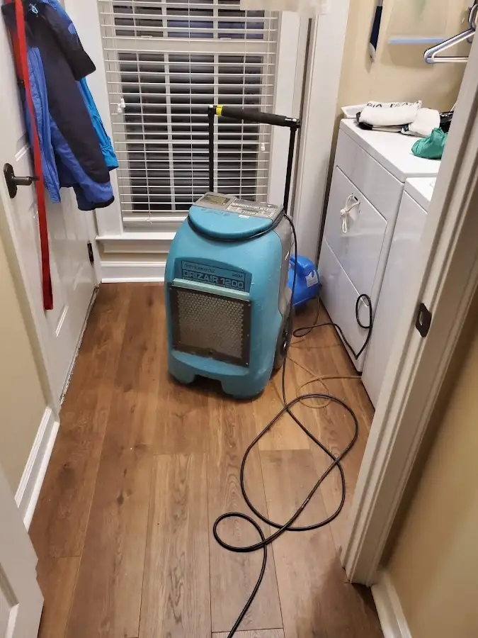 Commercial dehumidifier deployed for Flood Damage Cleanup in Scriba